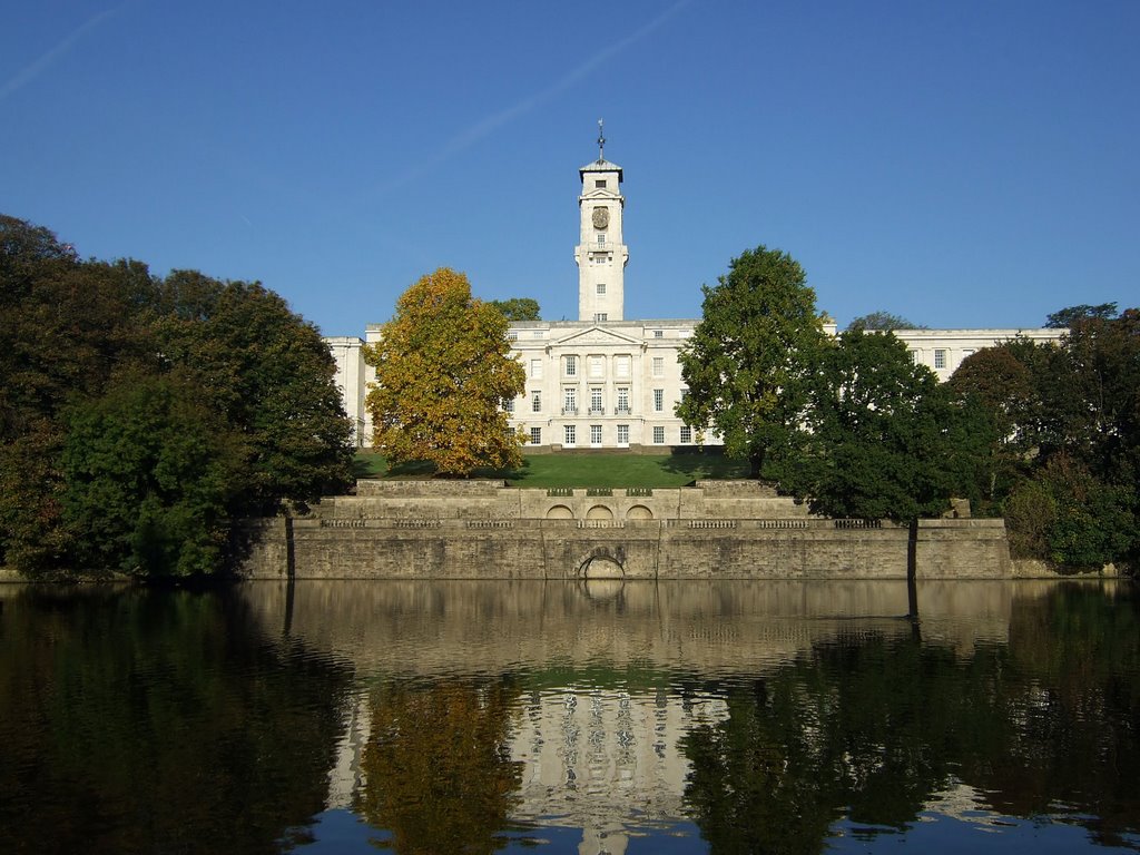 The best view of Nottingham University with Boots building and Boating lake by Hao Chen Aberdeen