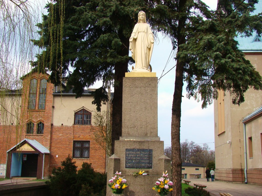 Figura Najświętszej Maryi Panny przy kościele.Ul.Farna 15. by Witold Lewandowski