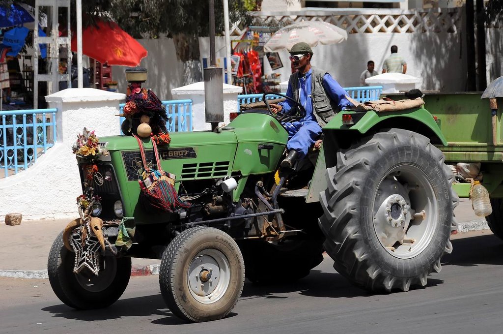 Tracteur decore Djanet .fg by Giraudon Francis