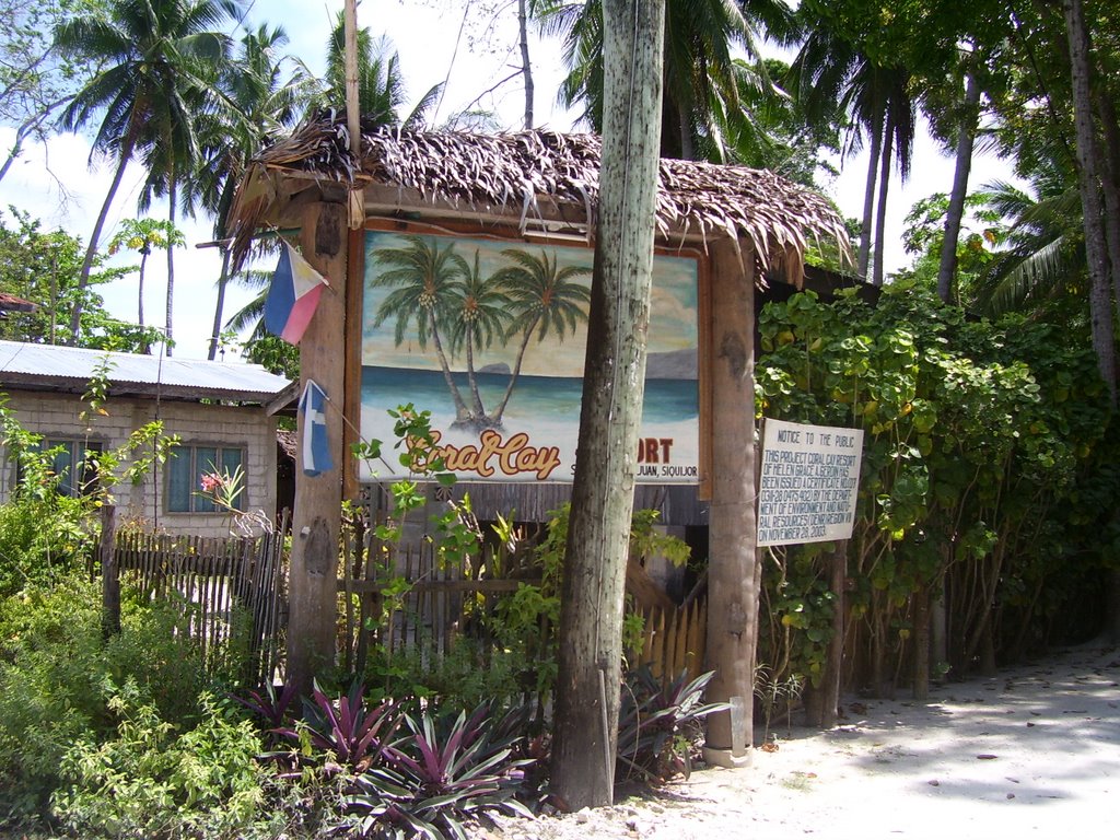 Highway entrance for Coral Cay resort at Solangon, San Juan, Siquijor Island by kang © francis b i ♣