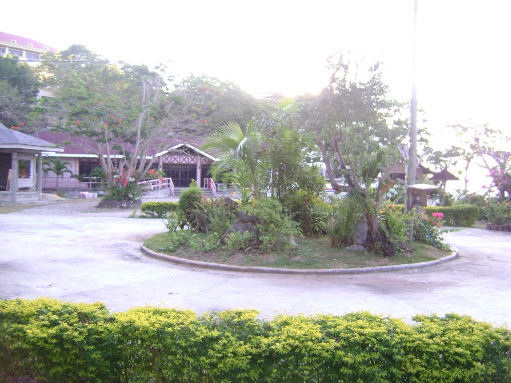 This landscape foregrounds the gov't owned multipurpose function hall & facilities (but to date a large pool exist in this area) by beachfront in Maria, Siquijor Island, E by kang © francis b i ♣