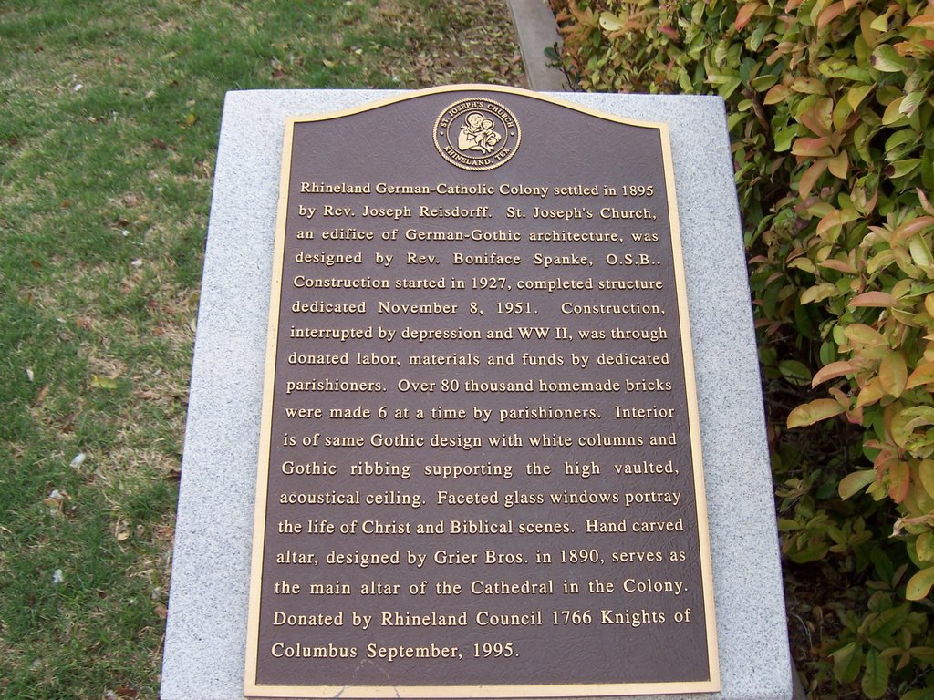 St. Joseph's Historical Marker by terrygaston