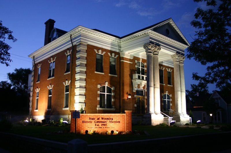 Wyoming Historic Governors Mansion at Dusk by oceanblu05