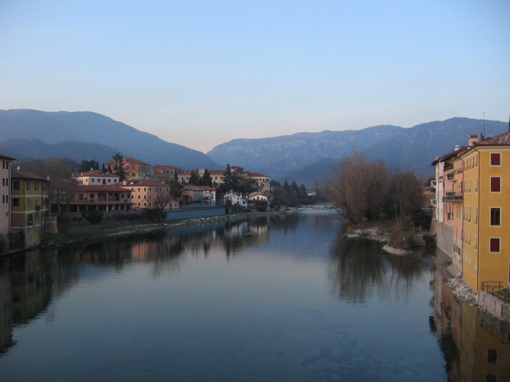 Brenta, view from Ponte degli Alpini by ward callens