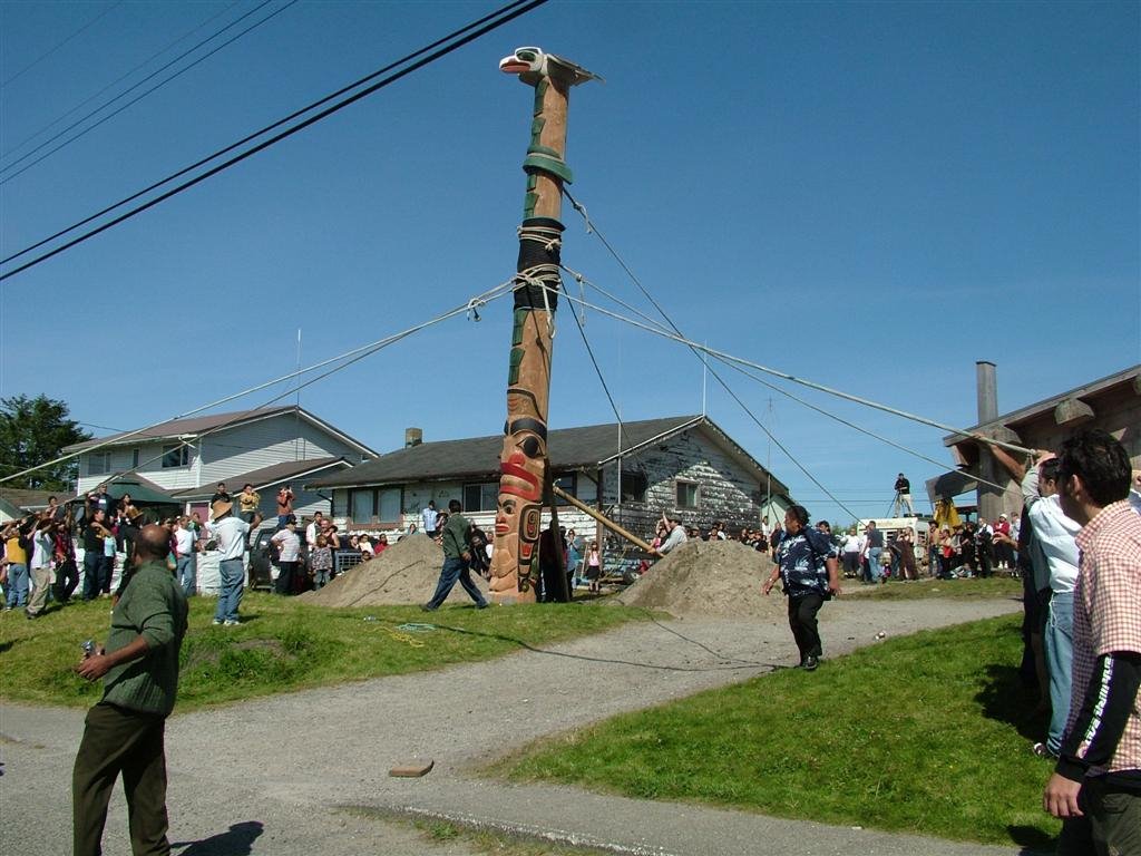 Haida Totempole Raising, Old Massett by archievideo