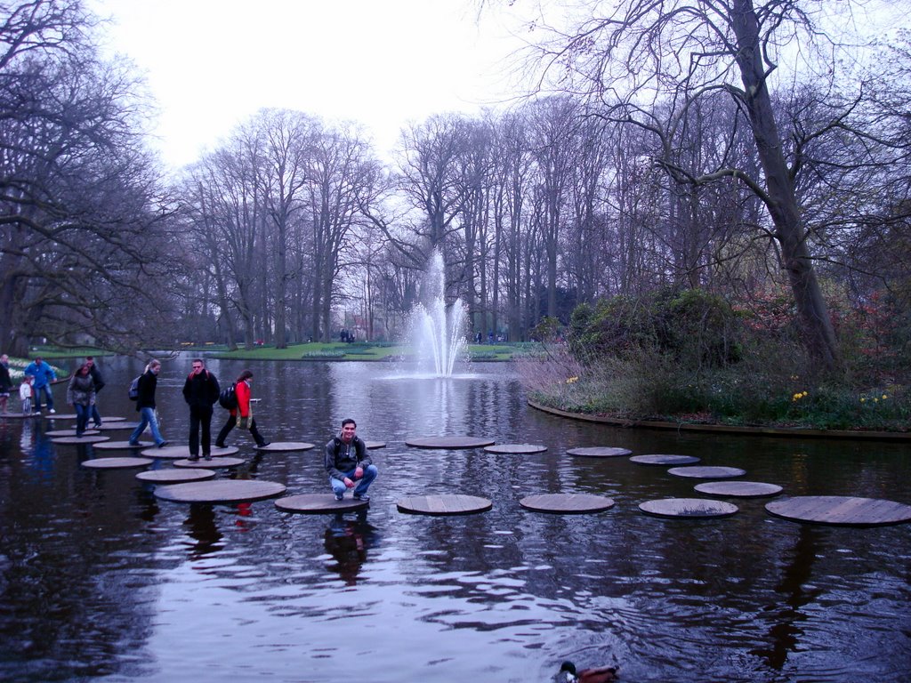 Pond in Keukenhof by Dindo Tabanao