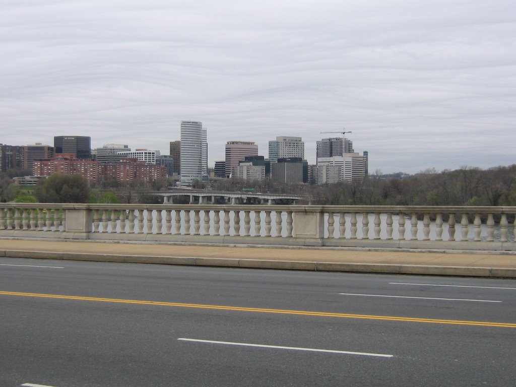 Rosslyn skyline from Memorial Bridge by mrhuston