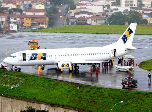 - Avião da BRA Linhas Aéreas derrapa na pista do Aeroporto de Congonhas. by caue.colombo04