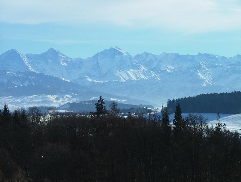 Berner Oberland as seen from the Alte Gurten by Fam. Denkers