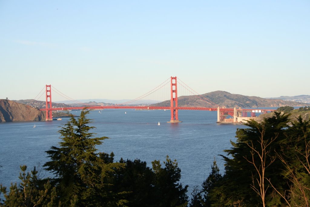 View of Golden Gate Bridge near Legion of Honor by huj089