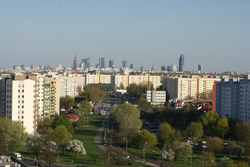 Warszawa, Bielany, panorama ul. Broniewskiego by Urząd Dzielnicy Biel…