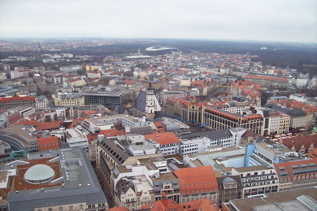 Blick vom MDR-Turm Richtung Zentralstadion by Clauno