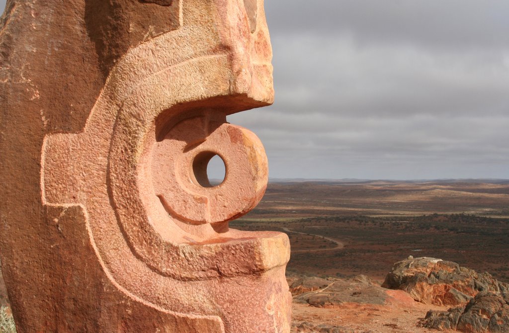 Detail of Bajo el Sol Jaguar by Antonio Nava Tirado - The Living Desert Sculpture Symposium by Paul Strasser