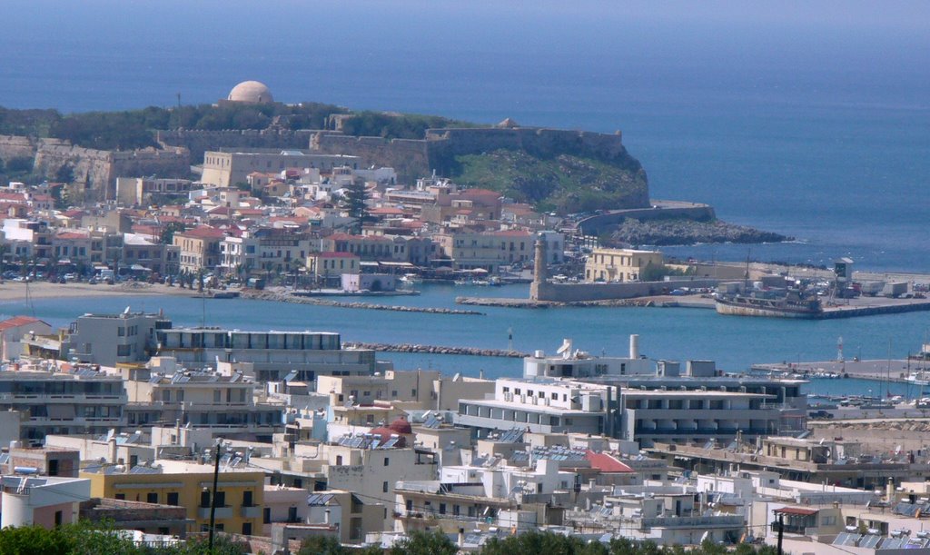 Venetian harbour & Fortezza, Rethimnon by Bo Kanstrup