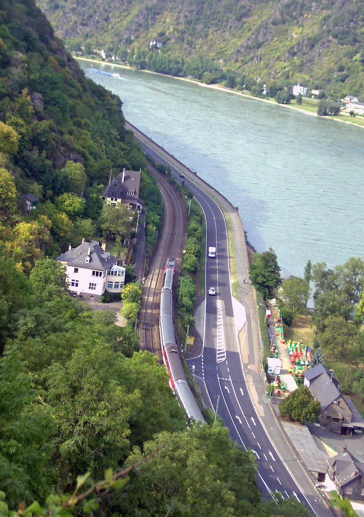 St. Goar - Blick in das Rheintal by Windbergbewohner