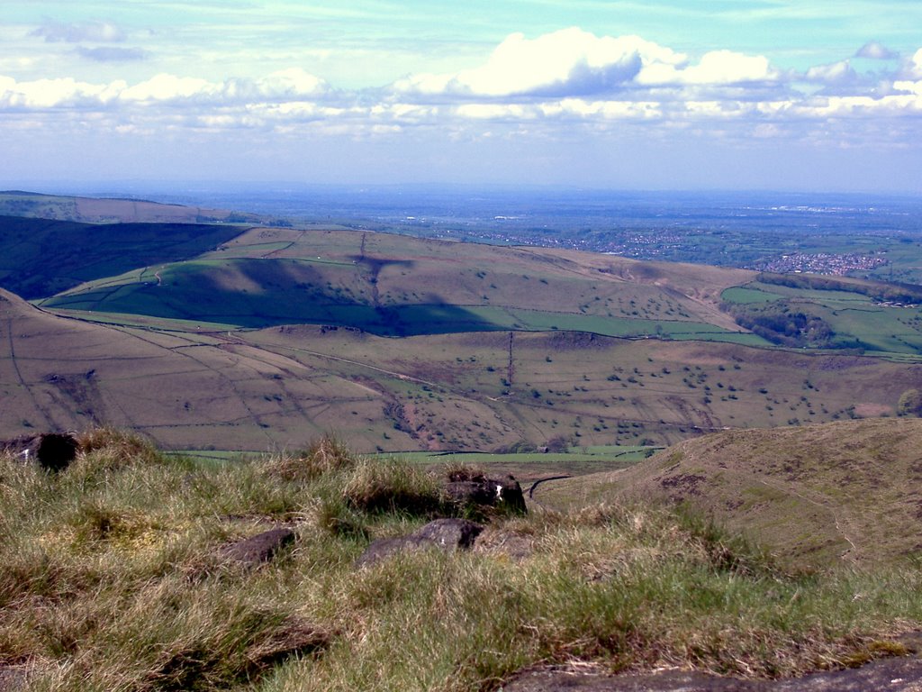 View from Kinder estate, Eadle cross, looking over Manchester. by mark dyson