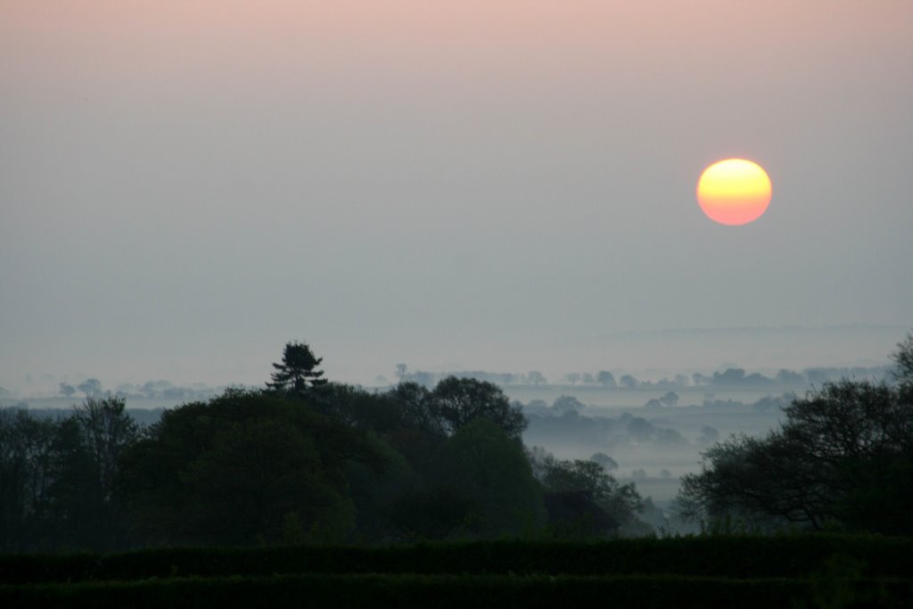 Sunrise from Haughmond hill Shrewsbury by trebor1rg