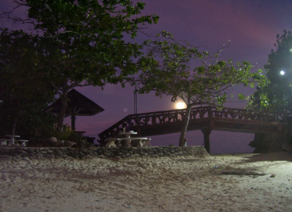 Lunar ascent over the bridge along the shoreline in Maria, Siquijor Island by kang © francis b i ♣