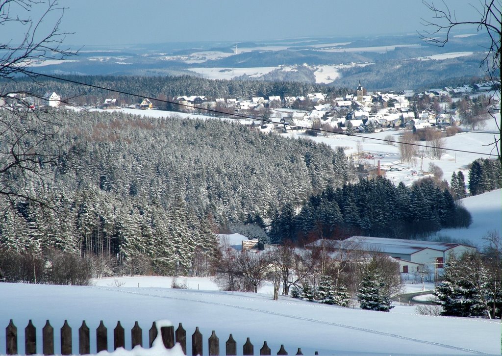 Leipziger Turm - Blick nach Reichmannsdorf by karldieterklaus