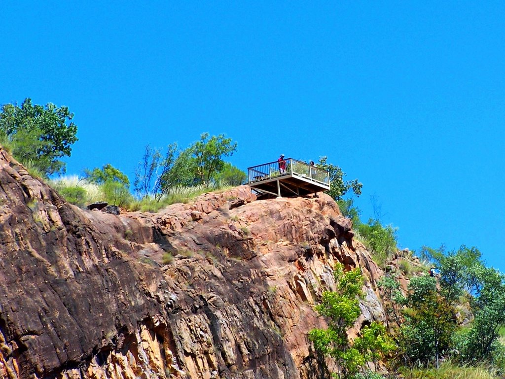 Nitmiluk, the lookout seen from the boat by Geerten