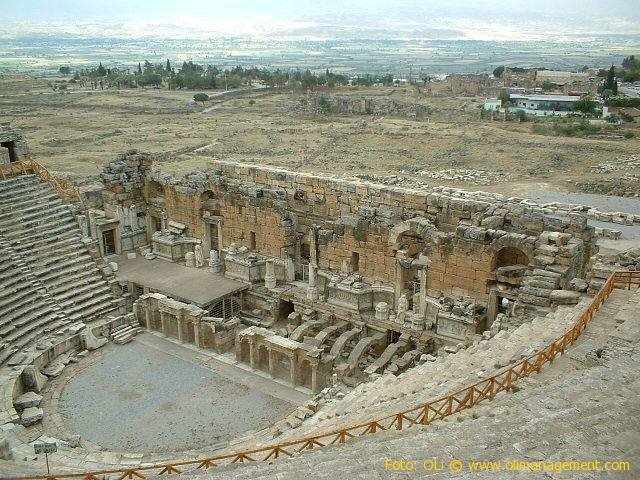 Turkey, Pamukkale, Hierapolis Antik Theatre by olimanagement