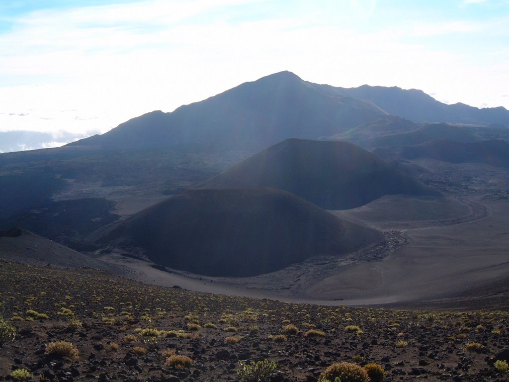 Two vents, haleakala crater by amoorthy