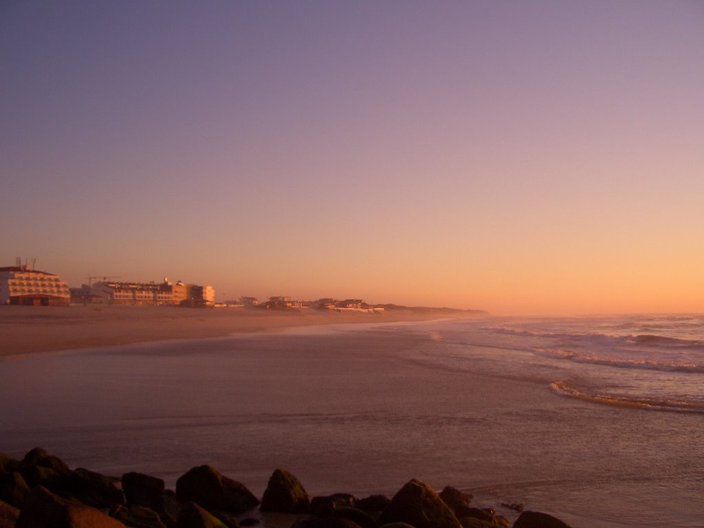 Praia da Viera from jetty by Michael Swartz