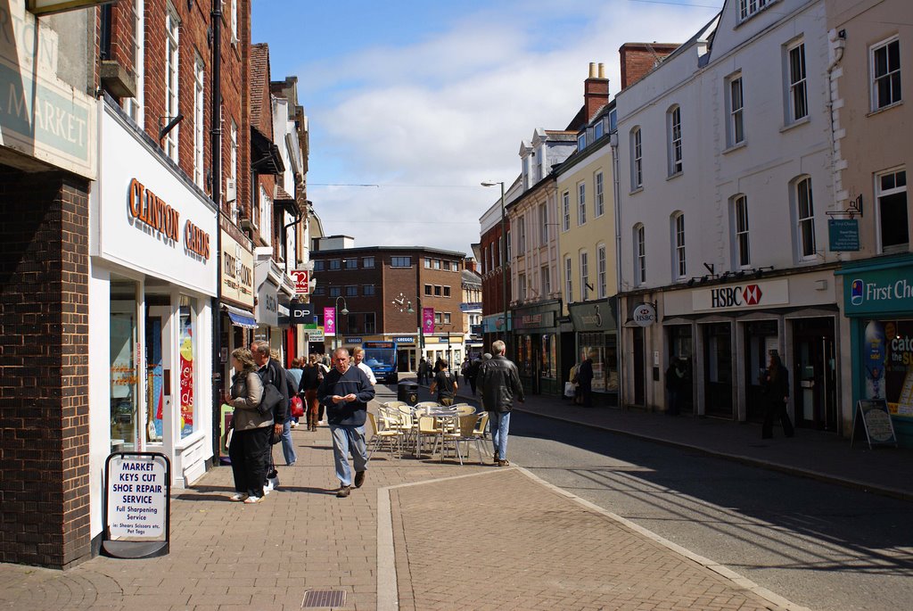 Fore Street, Tiverton. View East. by Andrew Head