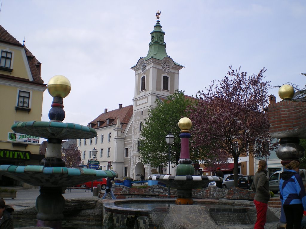 Zwettl - Hundertwassers Fontäne by Olga Z.