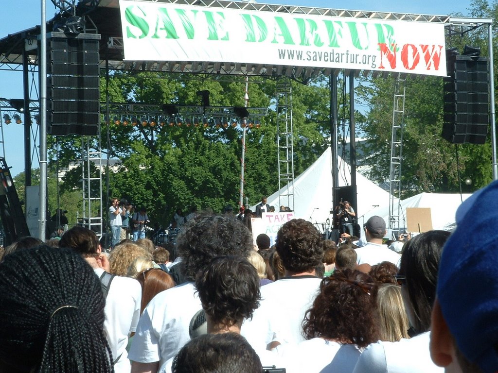 Future President (then Senator) Obama addresses the Rally for Darfur in April 2006 by nedfarrar