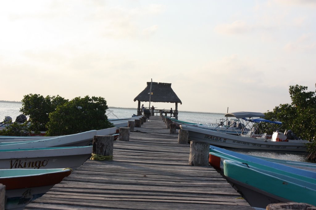 Punta Allen, Muelle de Salidas para el recorrido en embarcaciones pequeñas by Edmundo Pulido