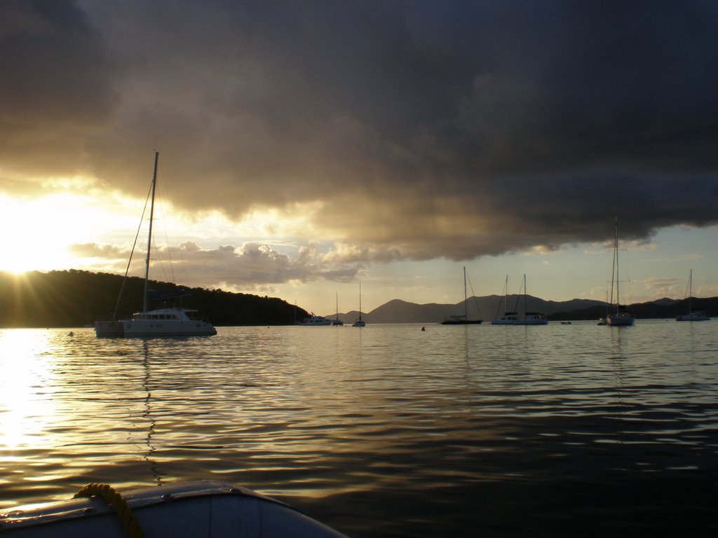 Norman Island Sunset by Nick Hughes