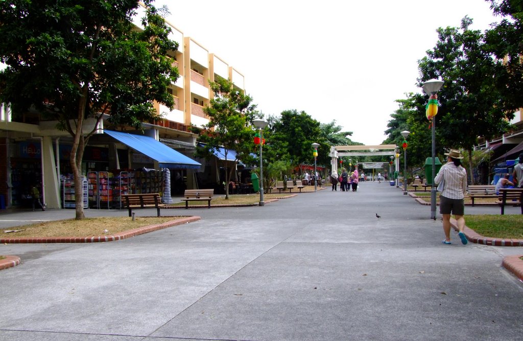 Changi village by Peter C Byron