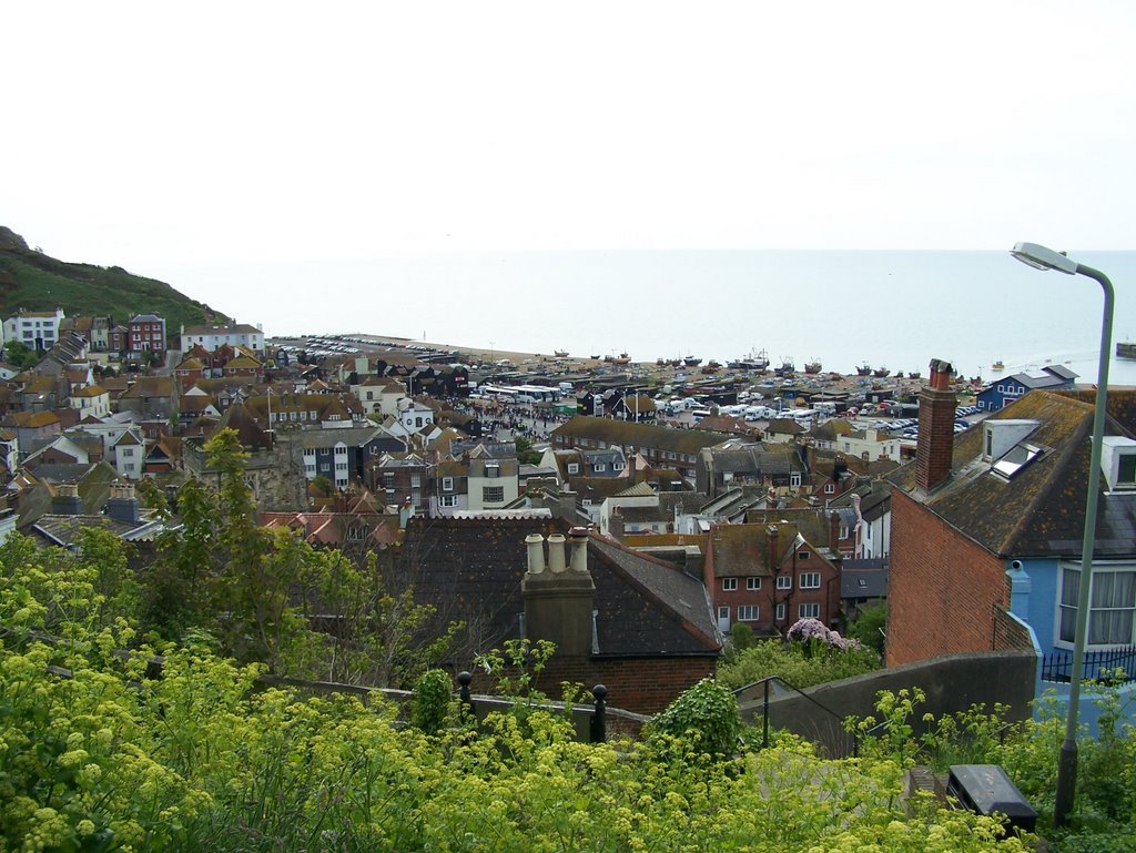 View over Hastings Old Town by sanmarco5