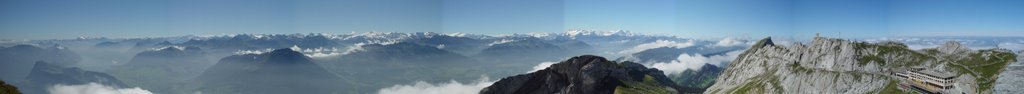 Alps from Mount Pilatus by vmoleja