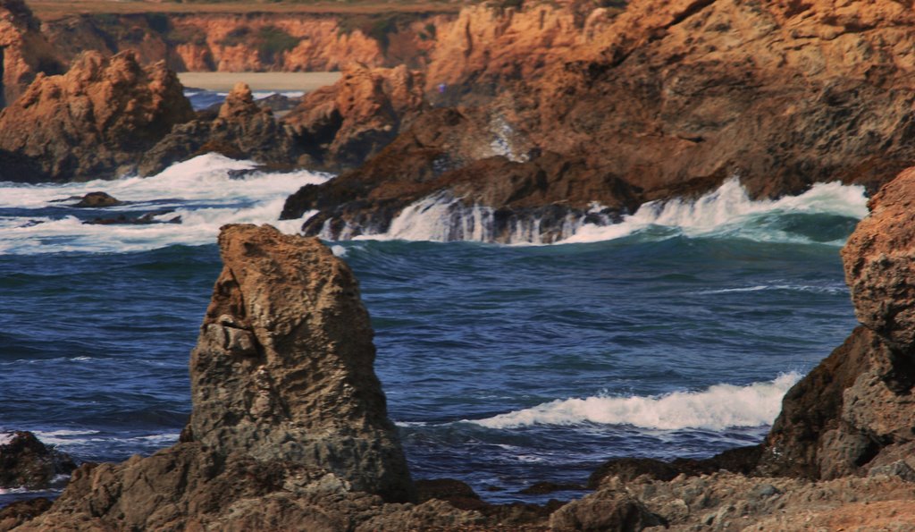 Rocky surf, Fort Bragg, CA by HotPixPhotography