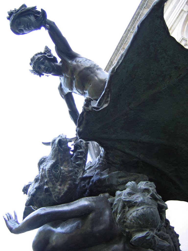 Statue on first floor terrace of Tate Britain, London, UK by David Ian Wilson