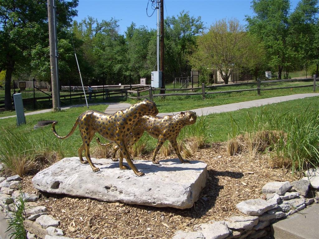 Cheetas, bronze, Sunset Zoo, Manhattan, KS by marnox1