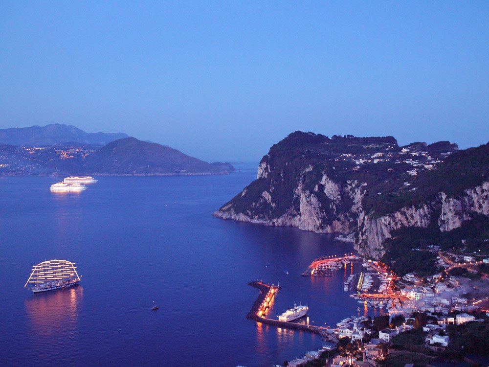 Capri view by the panoramic road towards Anacapri by Giovanni Aprea