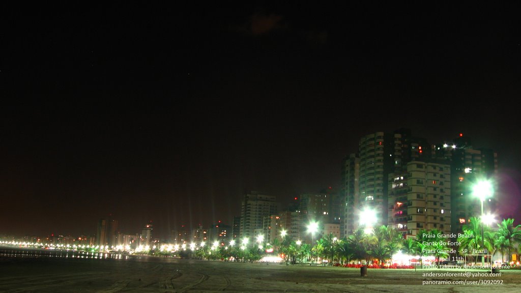 Canto do Forte at night - Praia Grande by andersonlorente