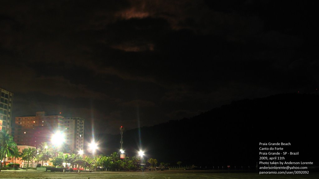 Canto do Forte at night - Praia Grande by andersonlorente