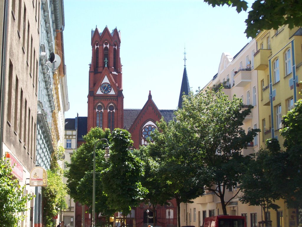 Wrangelstraße mit Taborkirche by Panzerknacker