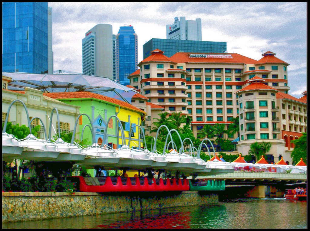 Clarke Quay Singapore River...© by leo1383 by leo1383