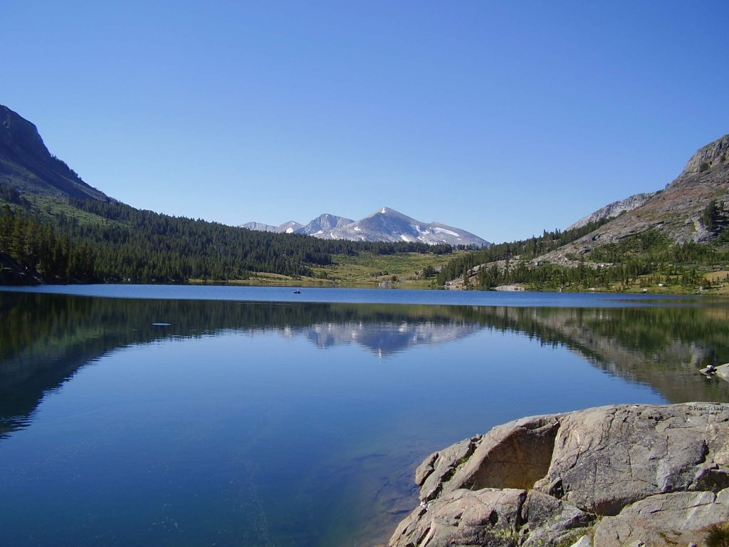 Tioga Lake - great Panorama Picture over the Sea by Franz Schaaf