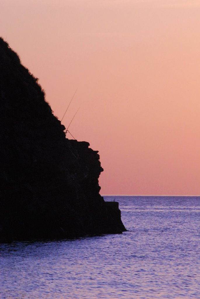 Fishing at Sunset Little Haven by ♫ Russ Hamer