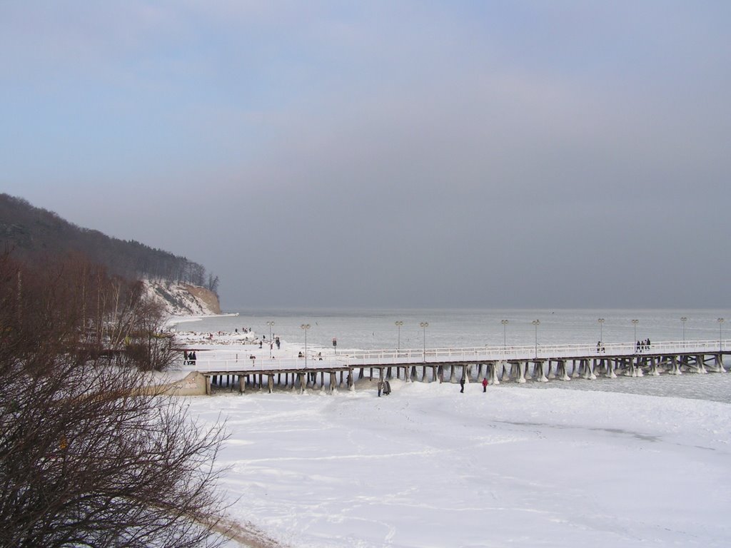 Winter in Gdynia - near the cliff by Kriskos