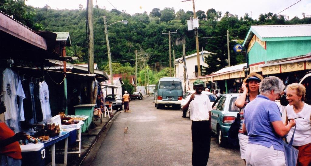 Anse la Raye - Main street by Matt Roberts