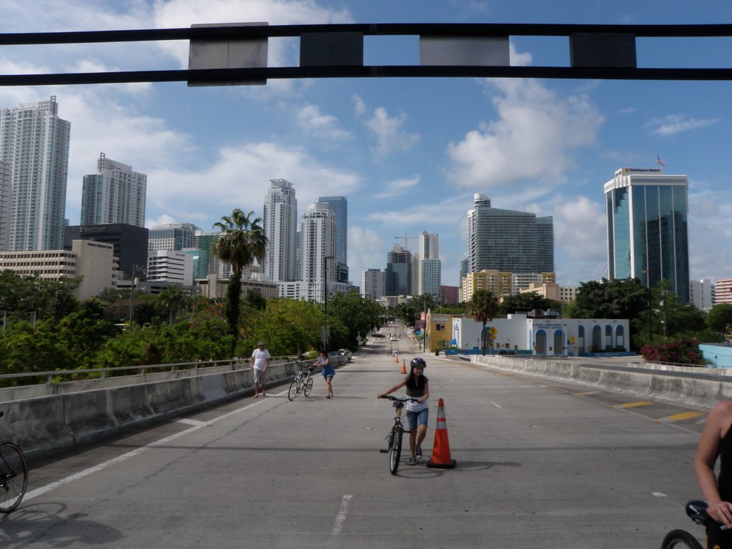 S. Miami Ave over bridge by Francisco Boza