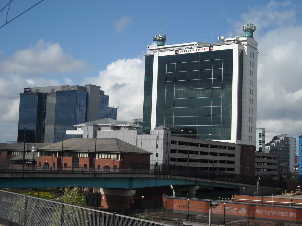 View of Pomona from inside a Metrolink tram - Saturday 4th April 2009 by WythenshaweMike