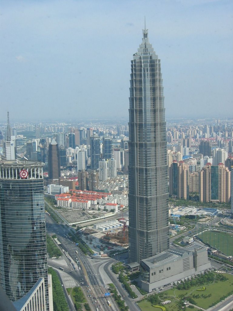 Jin Mao Tower vom Oriental Pearl Tower by frankieschneider